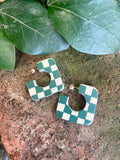 Checker Tile Square Hoops