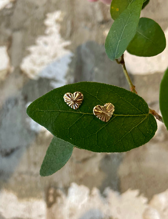 Tiny Heart Starburst Studs