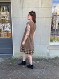 Black and Tan Gingham Devonshire Dress