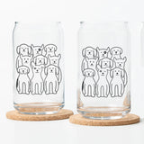 Dogs Can Glass, black ink