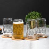 Cats Can Glass, black ink