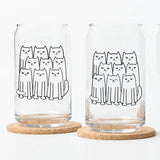 Cats Can Glass, black ink