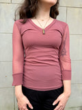 Mesh Half Sleeve Blouse (color options)