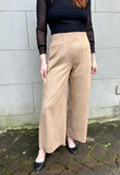 Faux Suede Wide Leg Pant