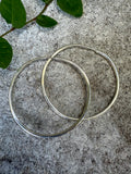 Silver Dia Hoops (size options)