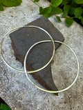 Silver Dia Hoops (size options)