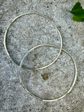 Silver Dia Hoops (size options)