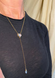 Moonstone Y Drop Necklace