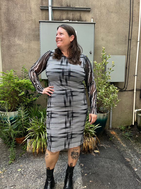TV Static Dress – Custard Boutique