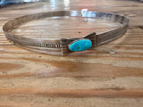 Vintage Statement Turquoise and Sterling Adjustable Hat band