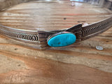 Vintage Statement Turquoise and Sterling Adjustable Hat band