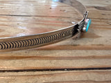 Vintage Statement Turquoise and Sterling Adjustable Hat band