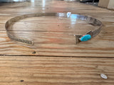 Vintage Statement Turquoise and Sterling Adjustable Hat band