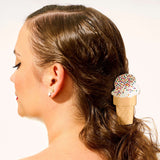 Ice Cream w/sprinkles Hair Claw (size options)