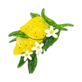Lemon + Flowers Hair Claw (size options)