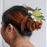 Lemon + Flowers Hair Claw (size options)