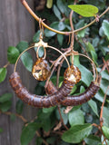 1940s French Gold Sequin Hoops