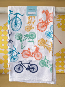 Bikes Flour Sack Tea Towel