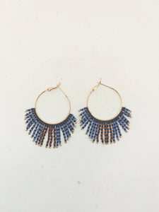 Fringe Bead Hoops (color options)