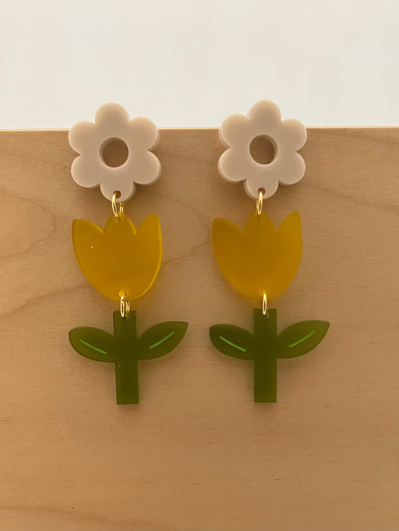 Acrylic Tulip Dangles (color options)