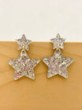 Acrylic Double Star Dangles (color options)