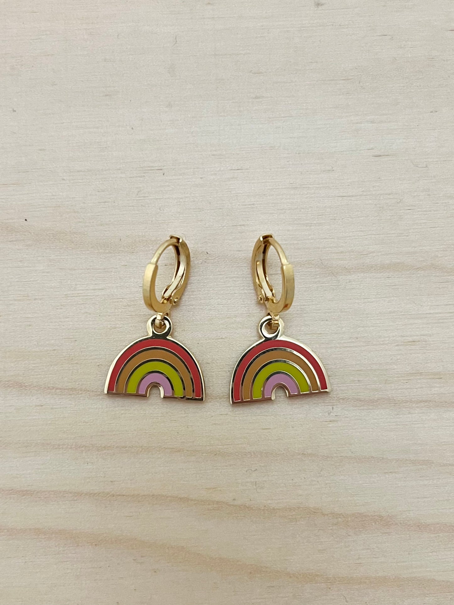 Enamel Rainbow Earrings