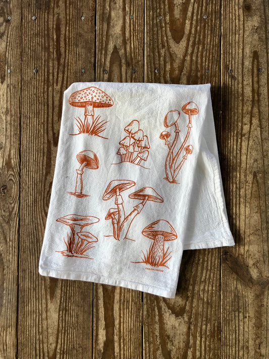 Mushroom Flour Sack Tea Towel