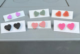 Acrylic Heart Studs (color options)