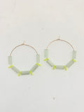 Mint Green + Yellow Neon Hoops