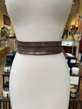 Truffle Shimmer Midi Wrap Belt