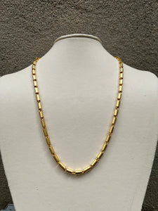 Gold Tube Chain Necklace