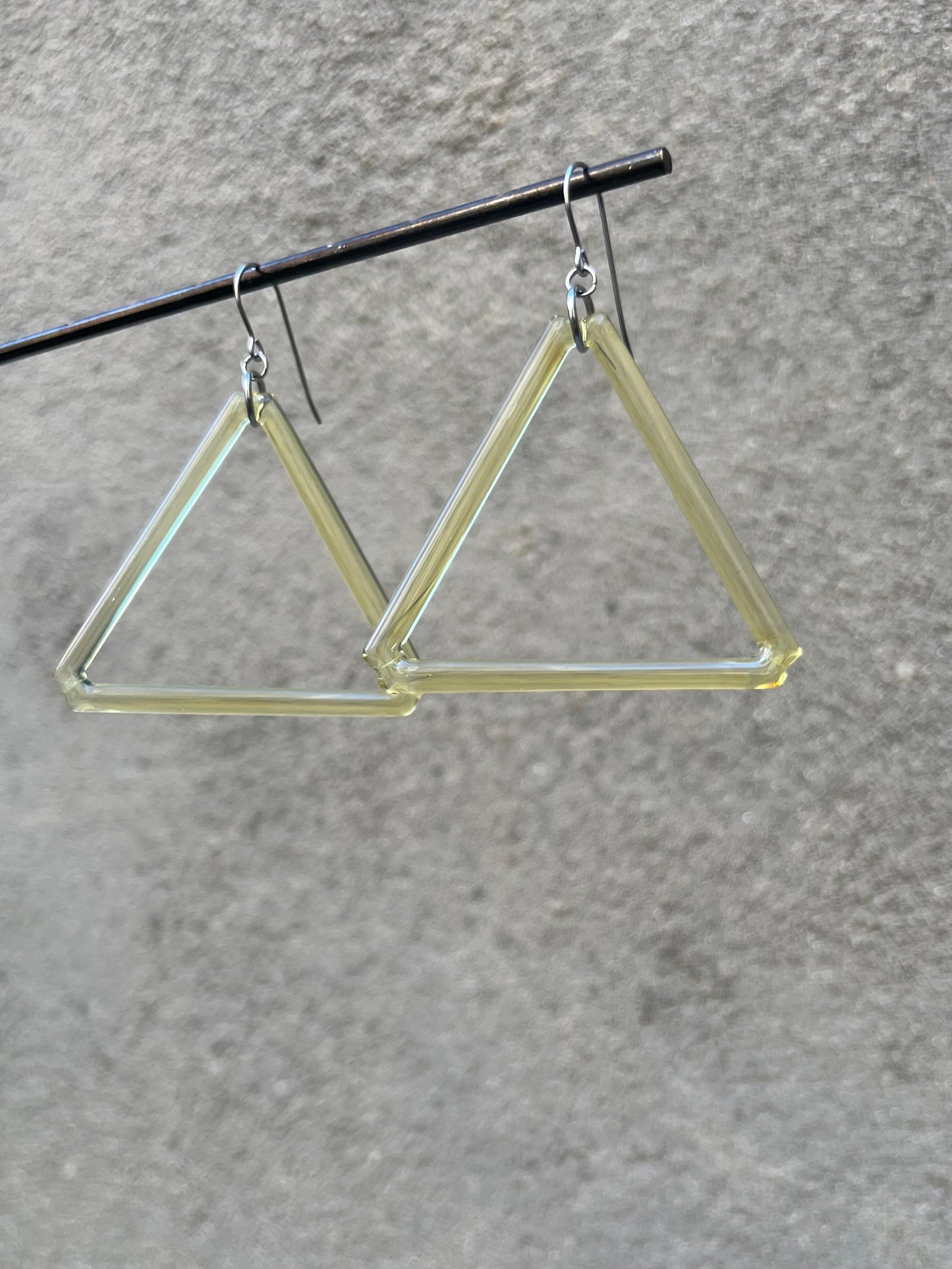 The XL Glass Triangle Earrings