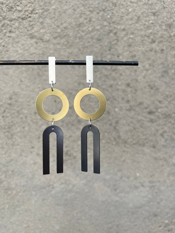 Divided Line Earrings