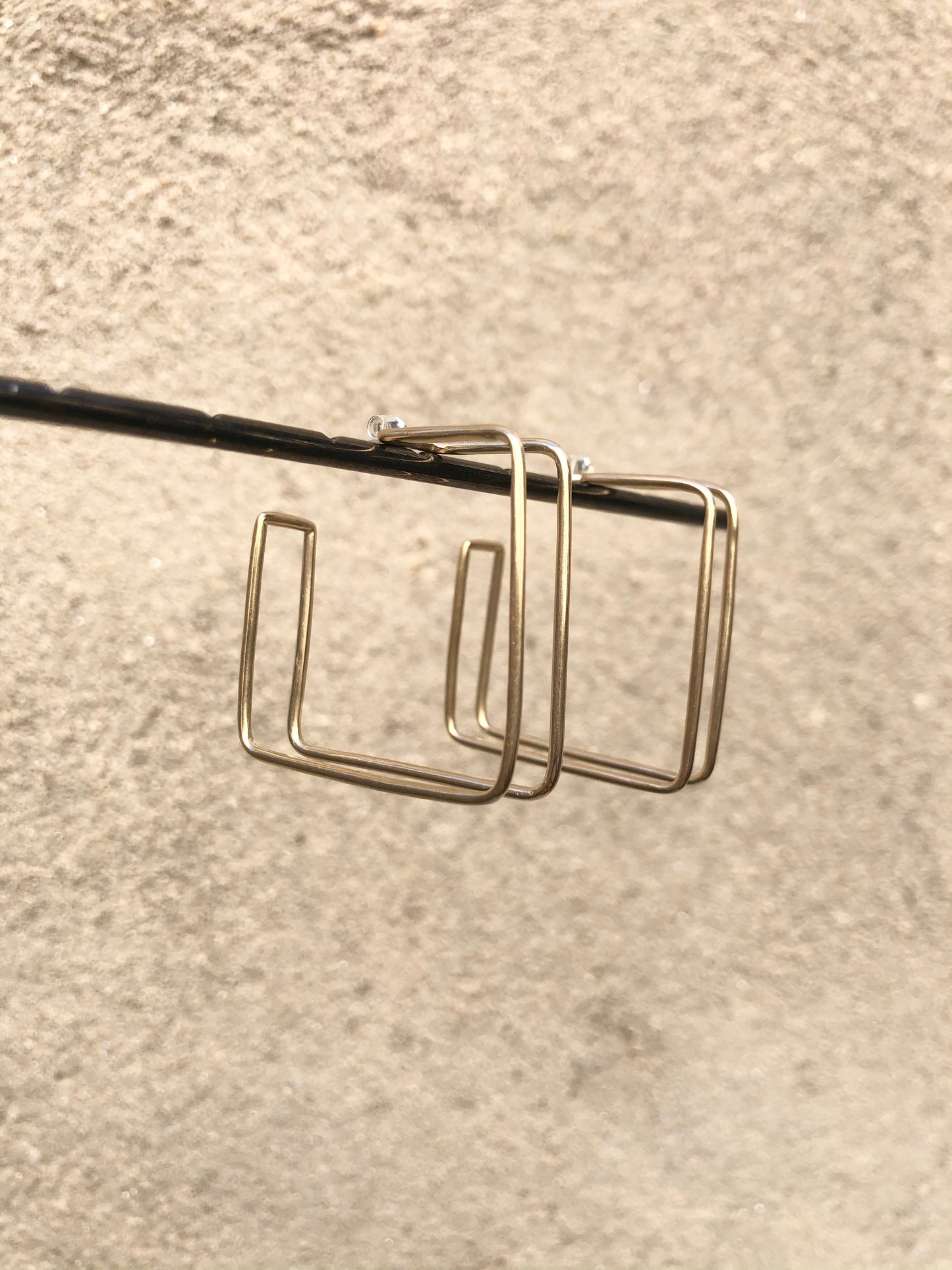 The Square Cage Hoops (size options)