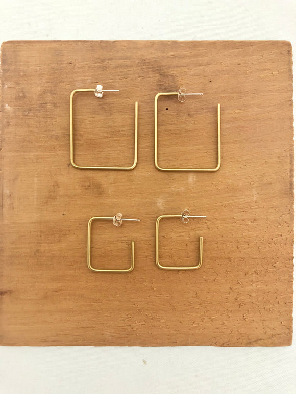 The Simple Square Hoops (size options)