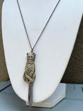 Cat Knife Necklace (chain length options)