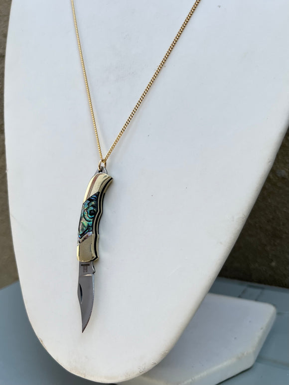 Gold Chain Penknife Necklace (multiple options)