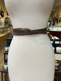 Truffle Shimmer Skinny Wrap Belt
