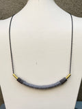 Yarn Curved Bar Necklace (multiple options)