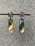 The Abstract Paint +Wood Post Earrings (multiple options)