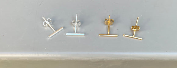 Bar Dash Stud Earrings (metal options)