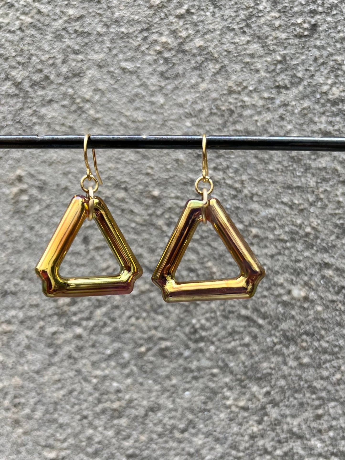 Glass Triangle Earring (color options)