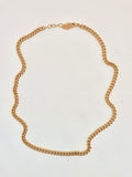 Lengthy Gold Curb Chain Necklace