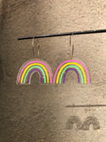 Acrylic Rainbow Hoops, Purple