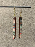 Abstract Paint +Wood Hook Wire Earrings (multiple options)