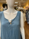 Linen Button Detail Dress (color options)
