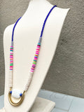 Multi Color Bead + Magnesite Statement Necklace