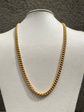Lengthy Gold Curb Chain Necklace