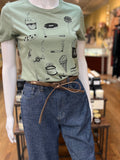 Truffle Shimmer Skinny Wrap Belt