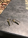 Pull Through Arc Earrings + Crystal (metal options)